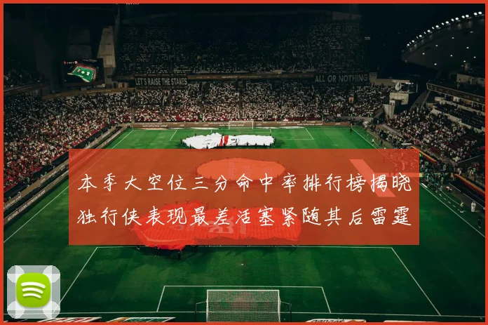 本季大空位三分命中率排行榜揭晓独行侠表现最差活塞紧随其后雷霆排名第九
