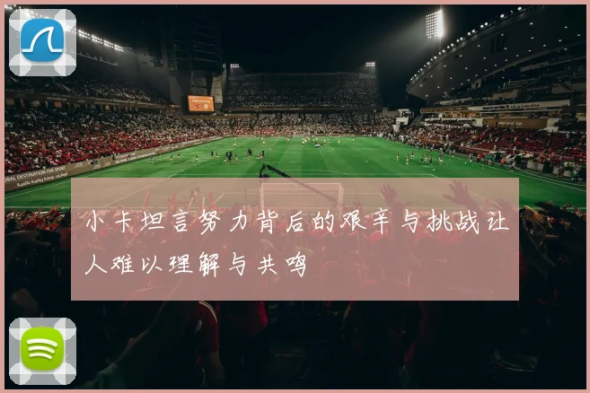 小卡坦言努力背后的艰辛与挑战让人难以理解与共鸣